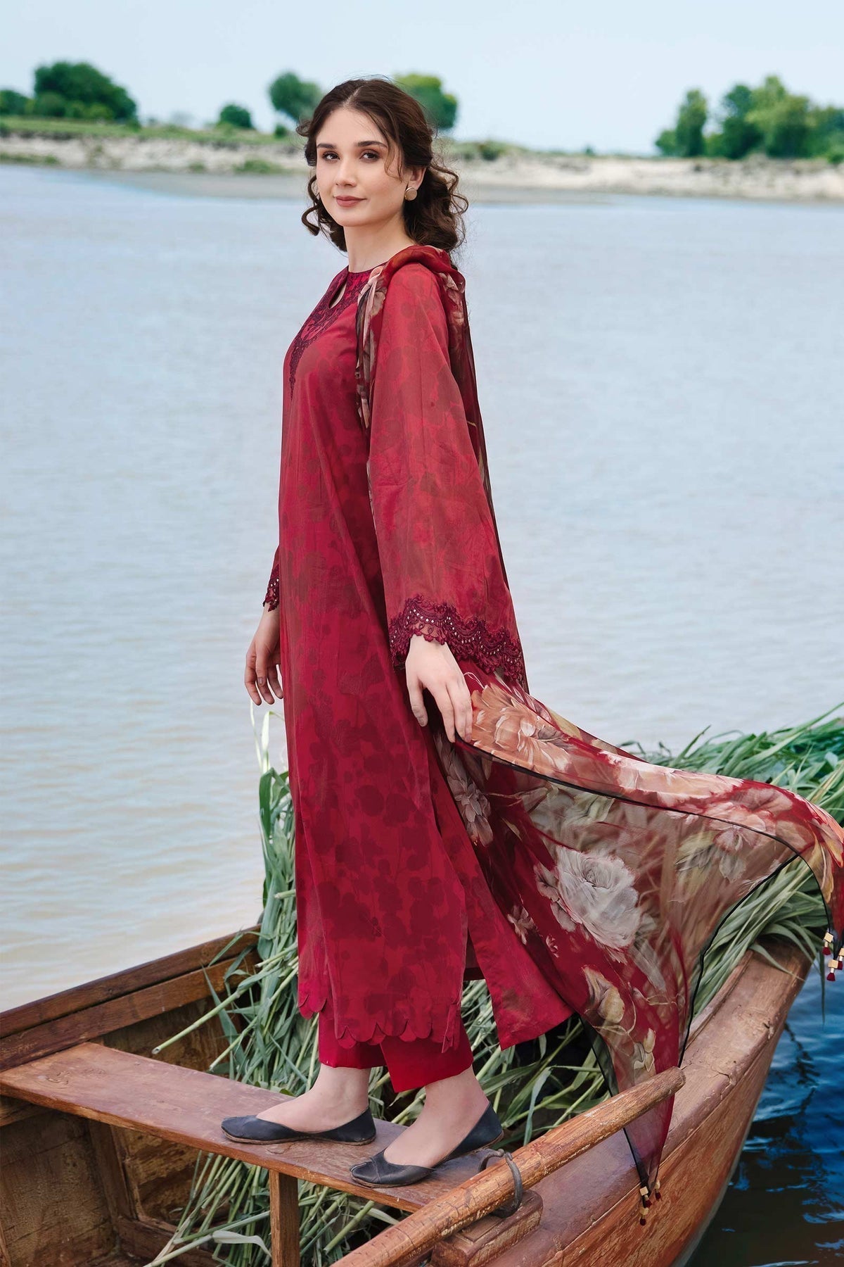 Maria b | M Basics Lawn | 411-A - House Of Hania