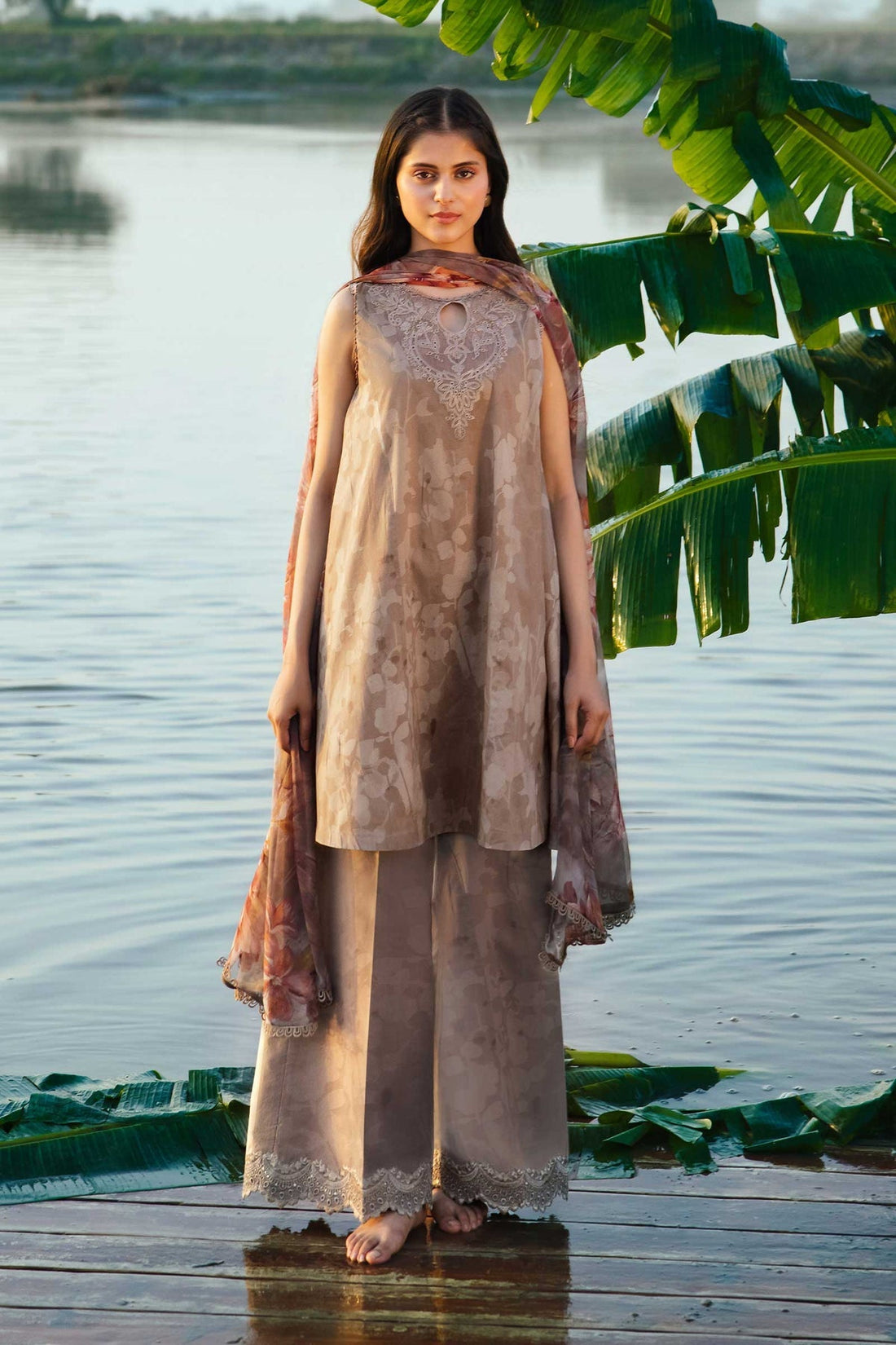 Maria b | M Basics Lawn | 411-B - House Of Hania