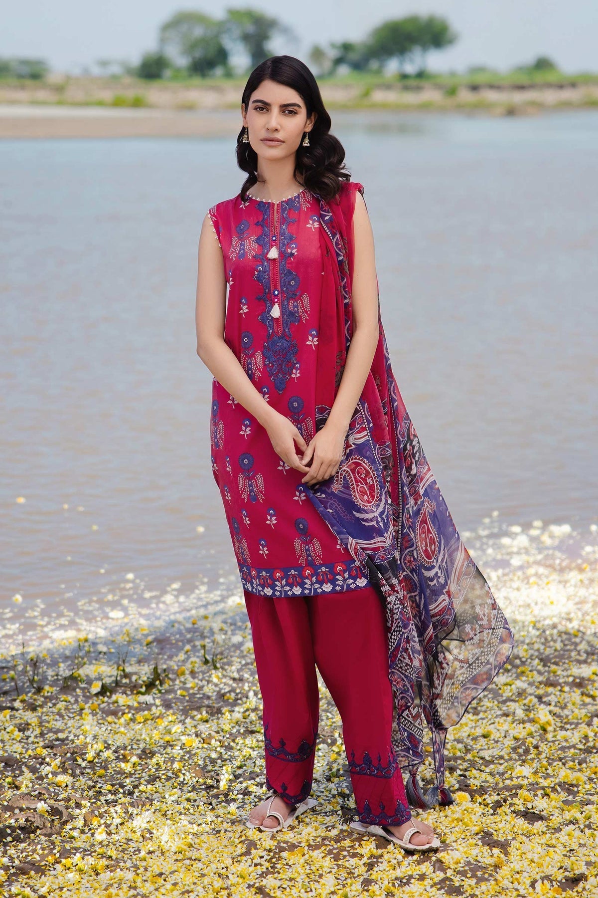 Maria b | M Basics Lawn | 412-B - House Of Hania