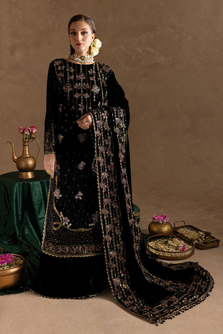 Marjjan | De Rose Velvet | MRV-09 (Black) - House Of Hania