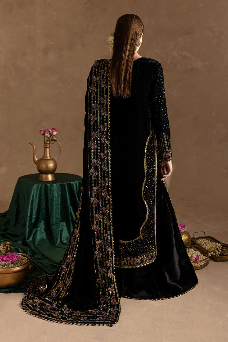 Marjjan | De Rose Velvet | MRV-09 (Black) - House Of Hania
