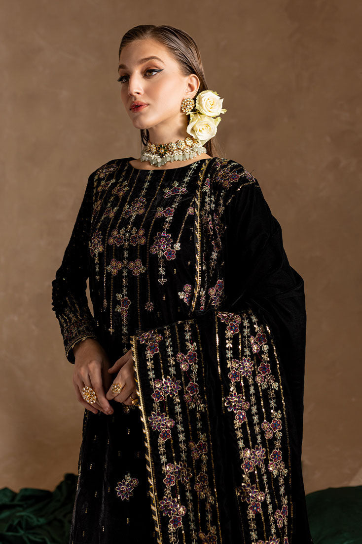 Marjjan | De Rose Velvet | MRV-09 (Black) - House Of Hania