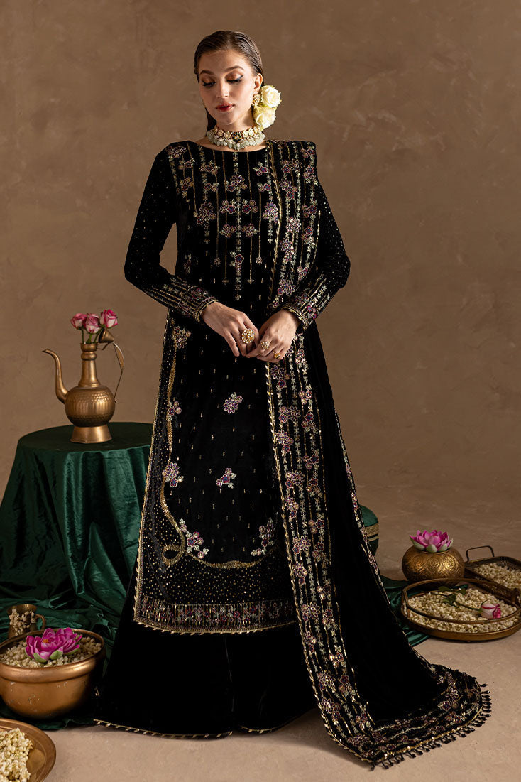 Marjjan | De Rose Velvet | MRV-09 (Black) - House Of Hania