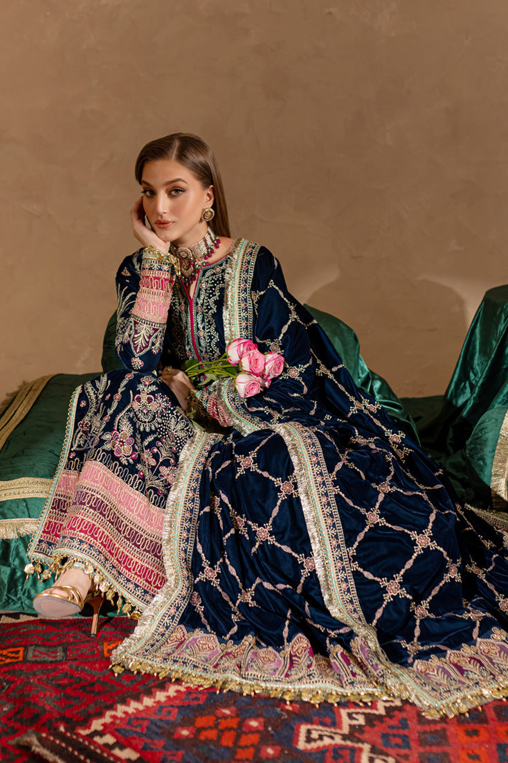 Marjjan | De Rose Velvet | MRV-10 (BLUE) - House Of Hania