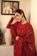 Maryam Hussain | Luxury Lawn 25 | Berry - House Of Hania