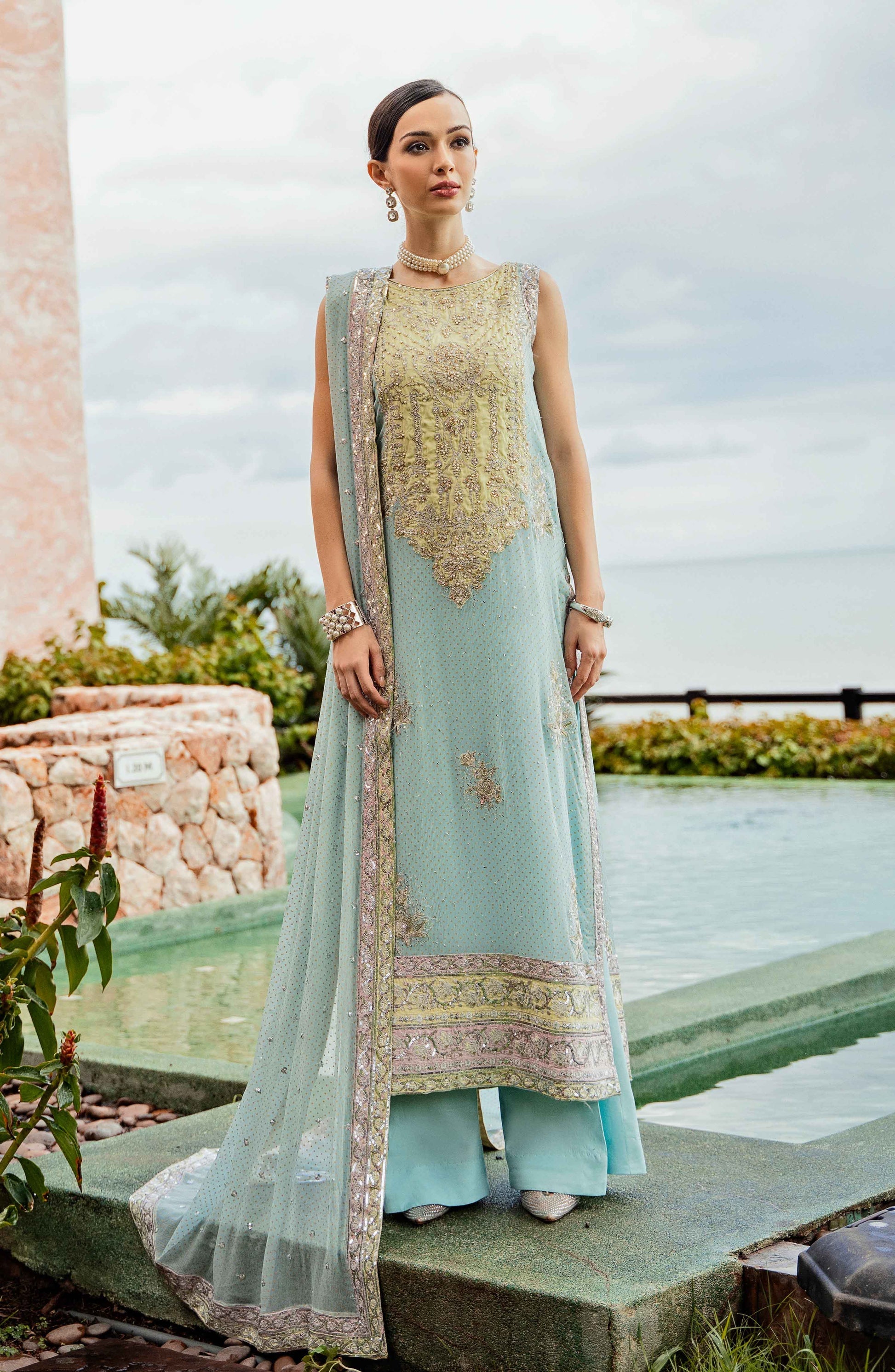 Maryum N Maria | Ariya Premium Chiffon | CACA - FW-23513 - House Of Hania