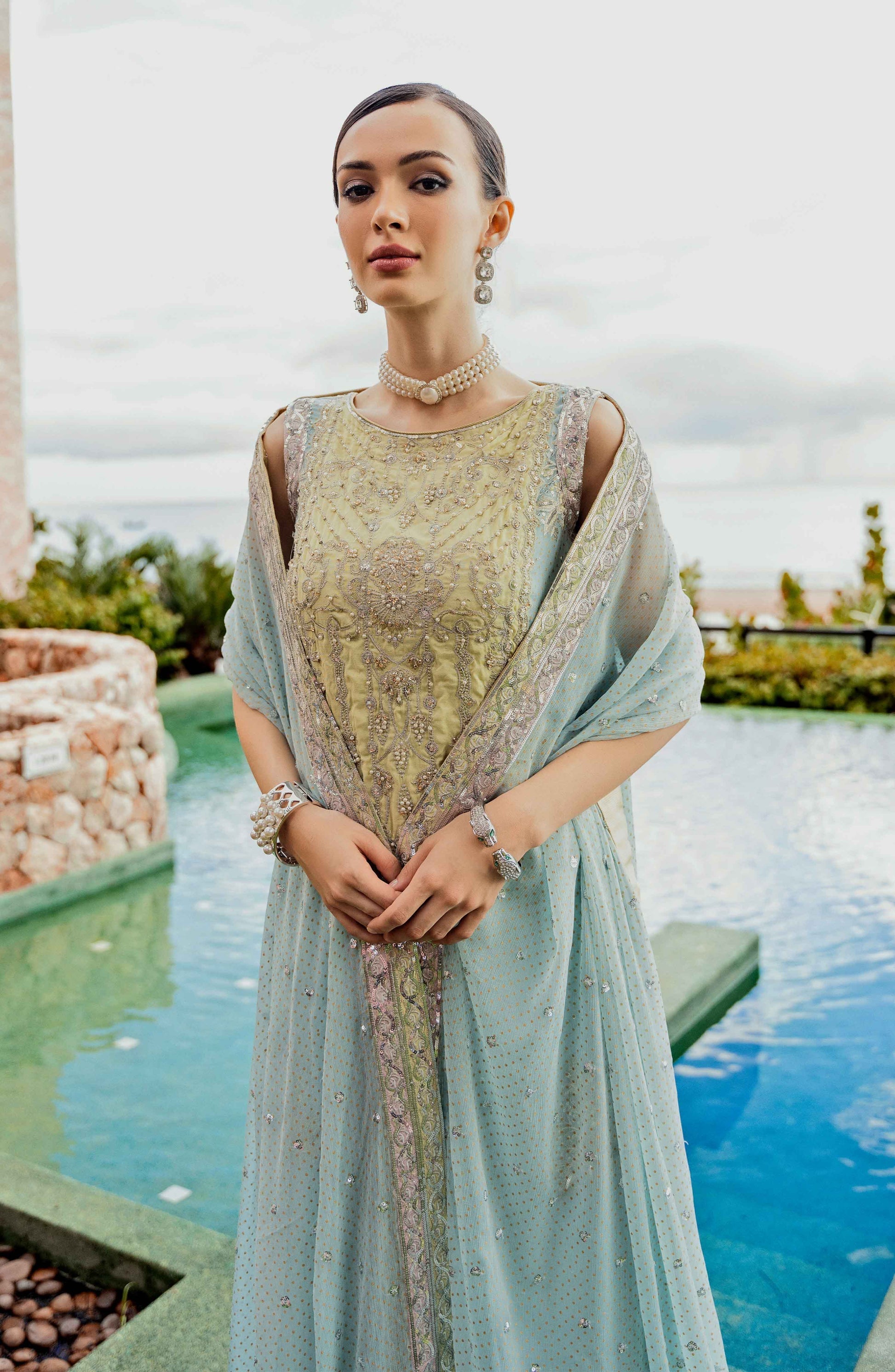 Maryum N Maria | Ariya Premium Chiffon | CACA - FW-23513 - House Of Hania