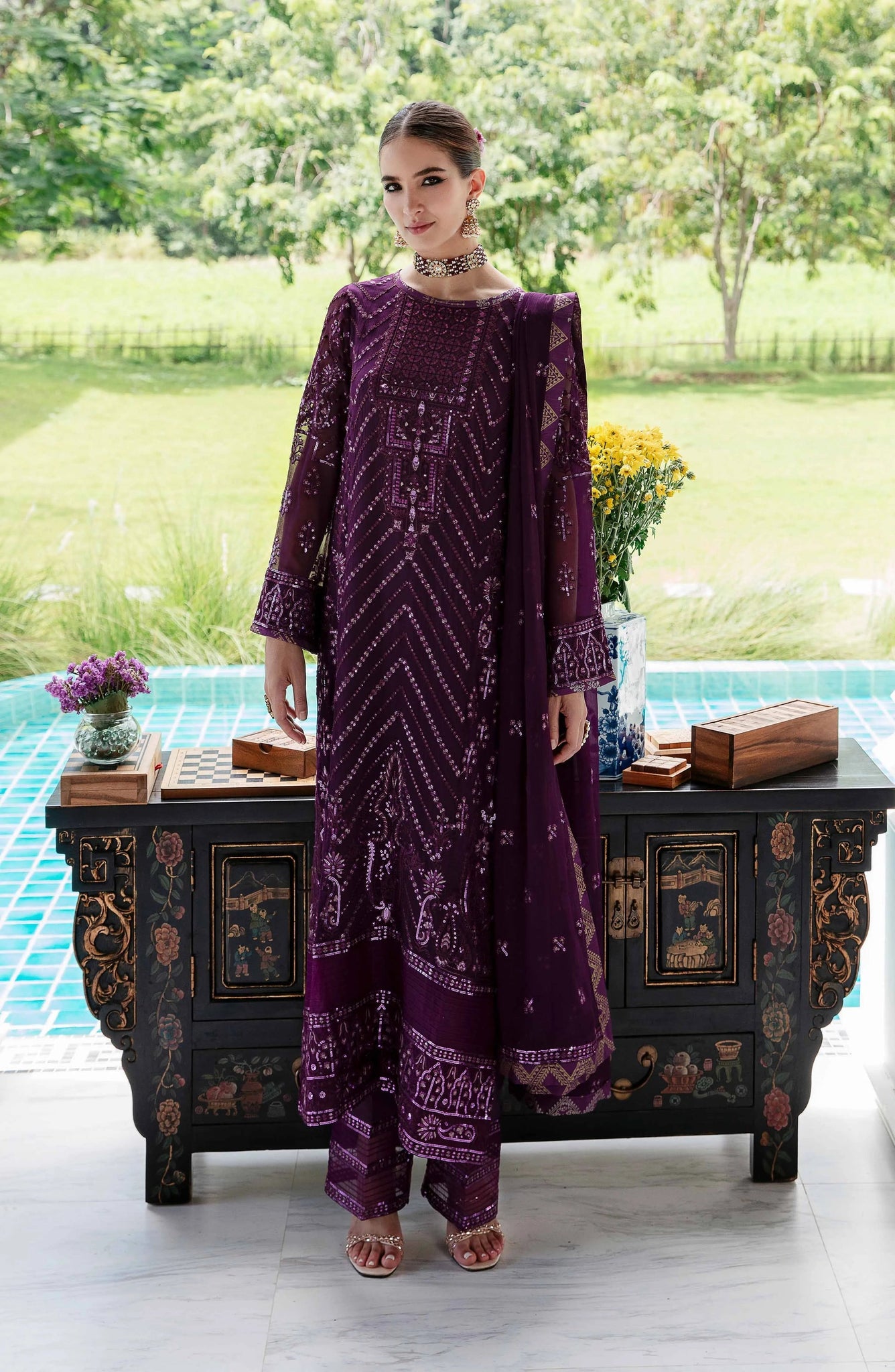 Maryum N Maria | Ariya Premium Chiffon | LAYLA - FW23-506 - House Of Hania