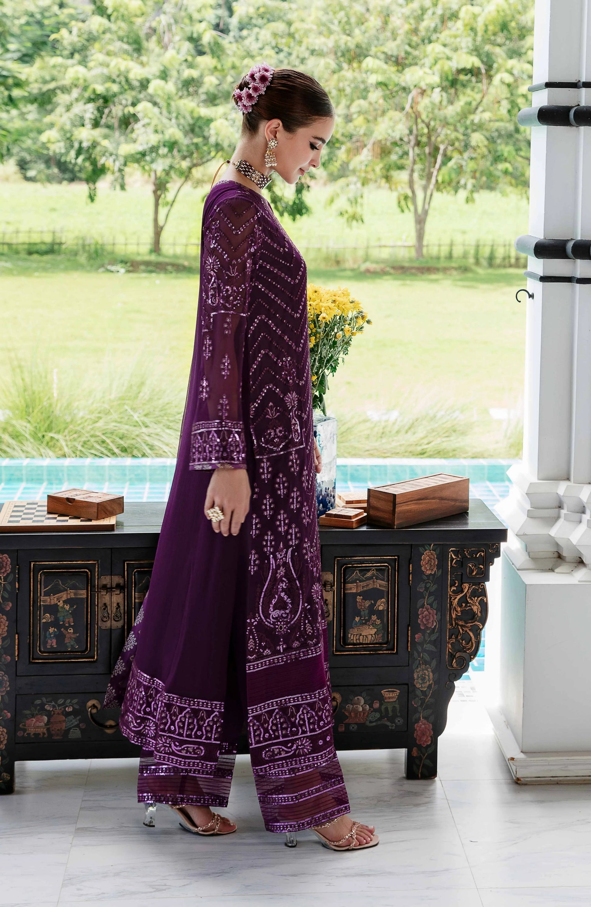 Maryum N Maria | Ariya Premium Chiffon | LAYLA - FW23-506 - House Of Hania