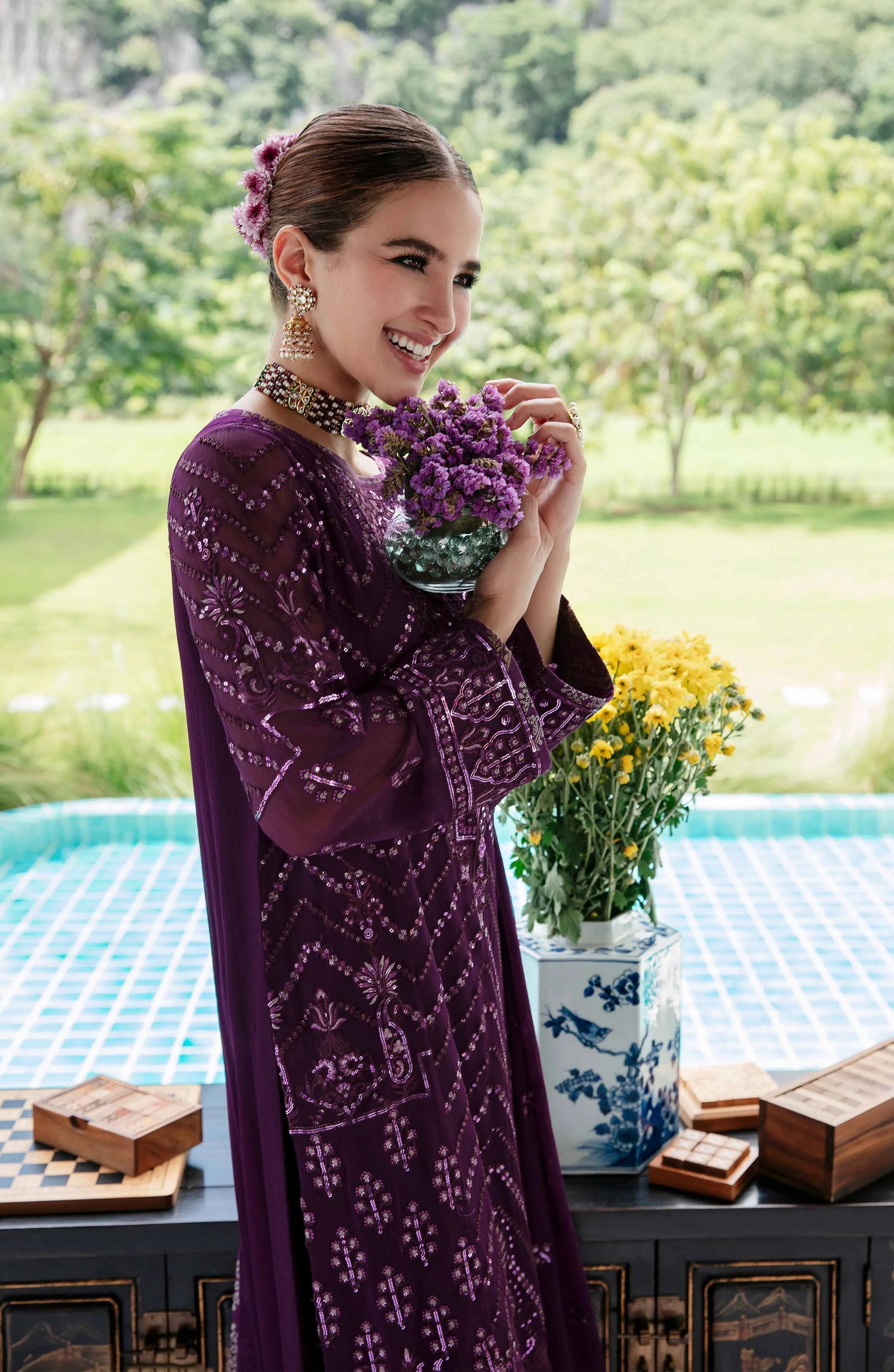 Maryum N Maria | Ariya Premium Chiffon | LAYLA - FW23-506 - House Of Hania