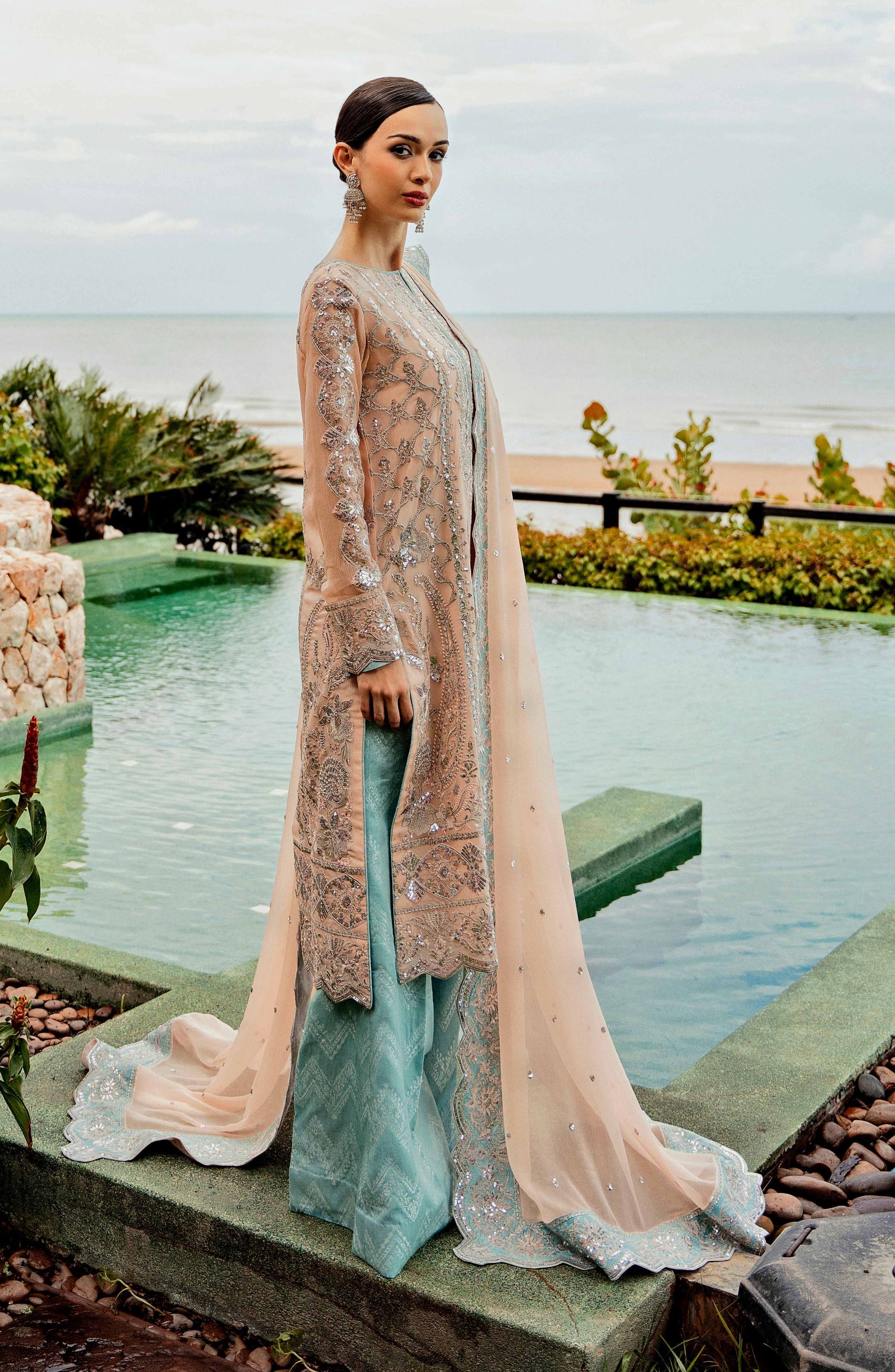 Maryum N Maria | Ariya Premium Chiffon | OLIVIA - FW-23519 - House Of Hania