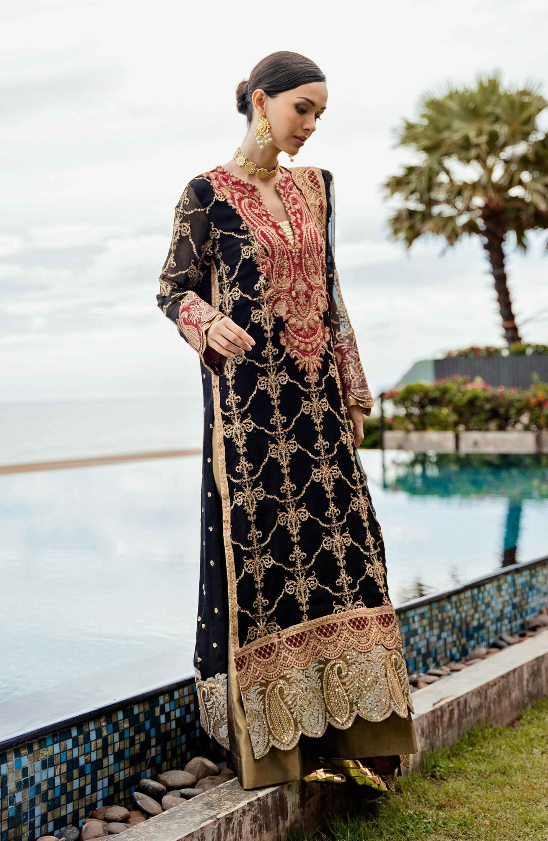 Maryum N Maria | Ariya Premium Chiffon | ZOELIE - FW-23517 - House Of Hania