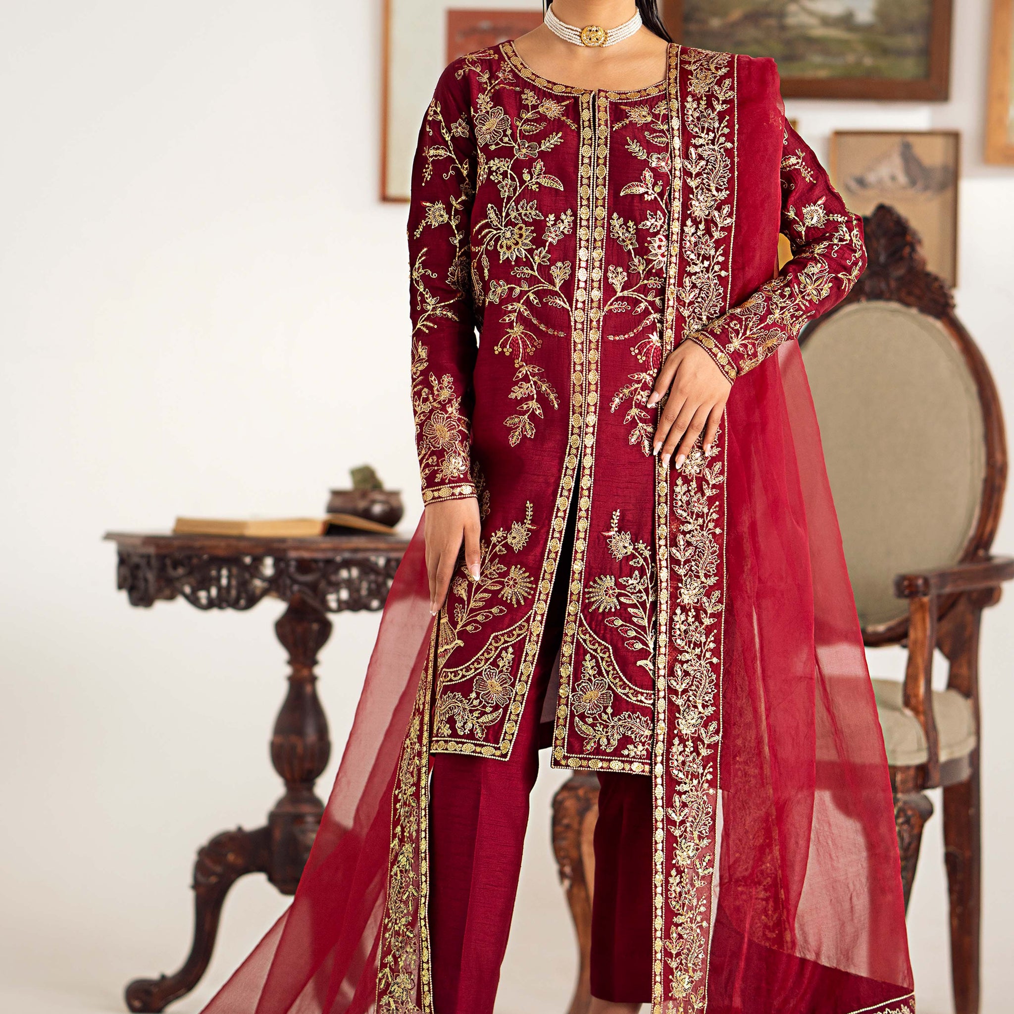 Maryum N Maria | Dastan Formals | ROSELA - MS40023 - House Of Hania