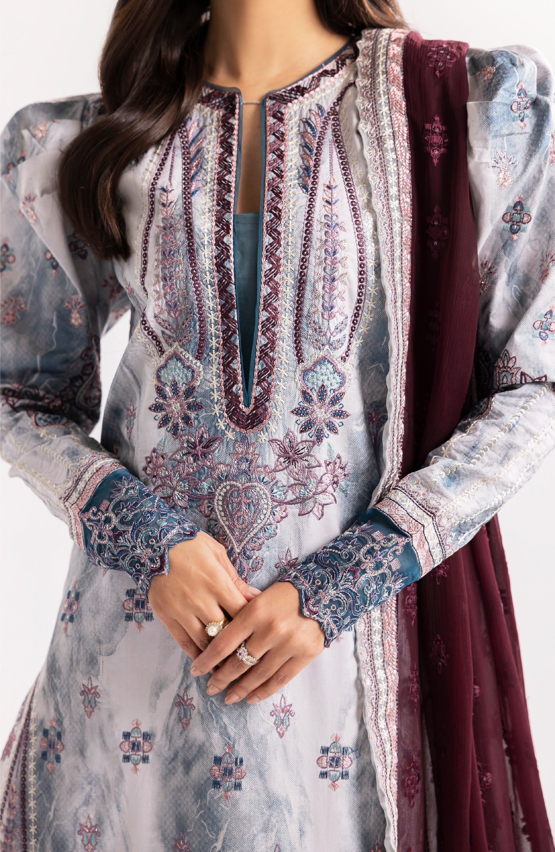 Maryum N Maria | Eid Luxury Lawn 24 | Jahanara - House Of Hania
