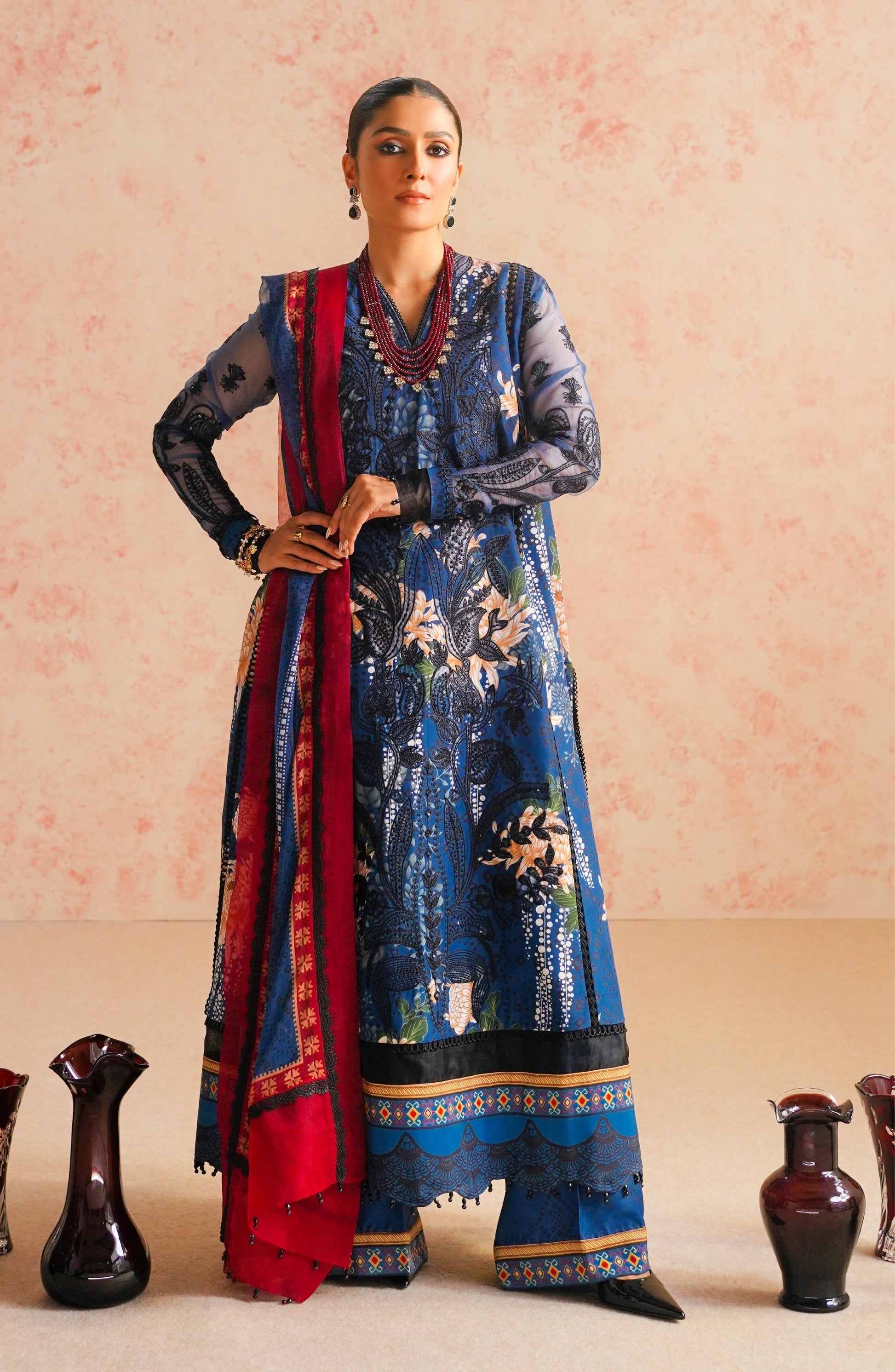 Maryum N Maria | Eid Luxury Lawn 24 | Tazmeen - House Of Hania