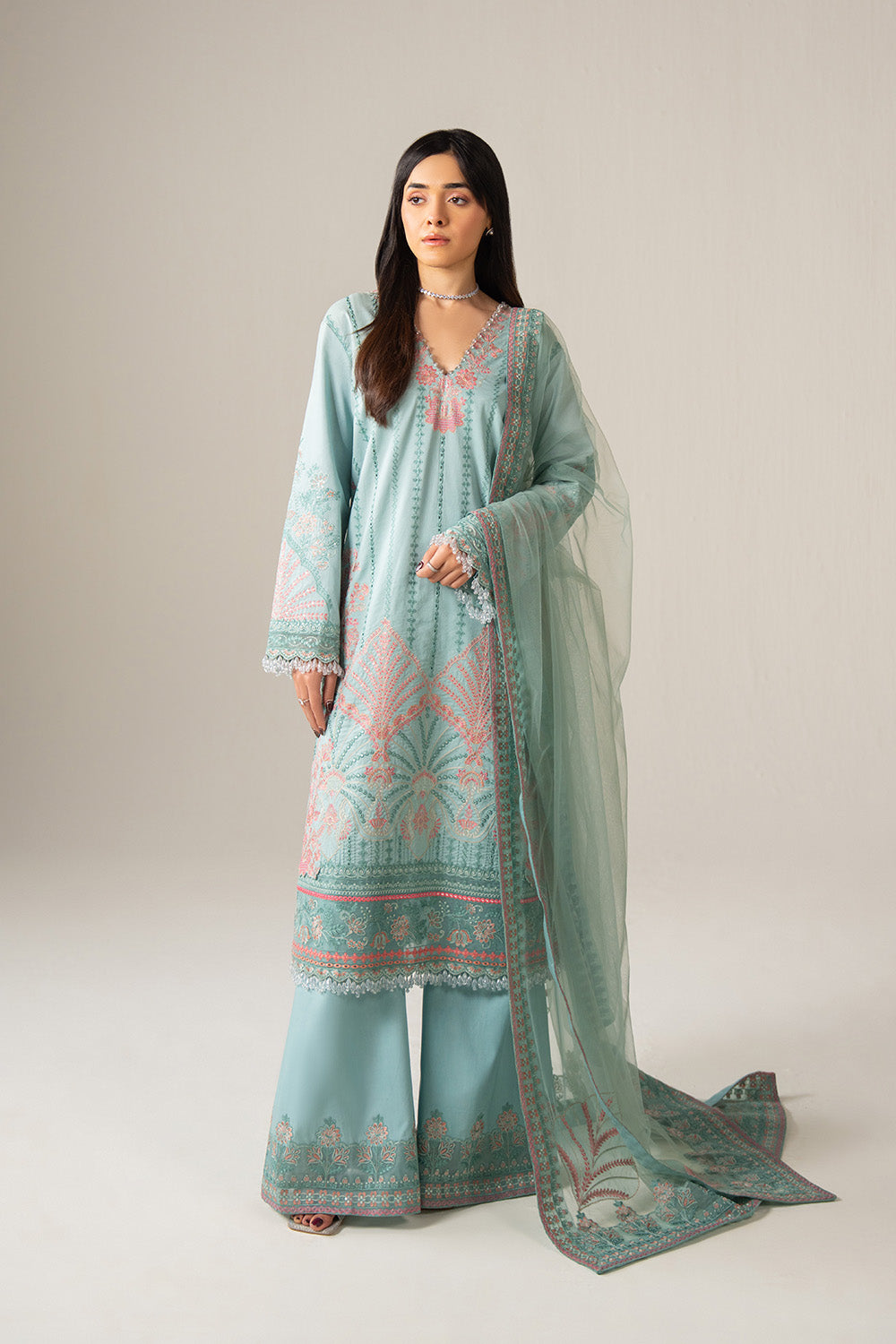 Maryum N Maria | Eid Luxury Lawn 26 | BANIN - MSS6368 - House Of Hania