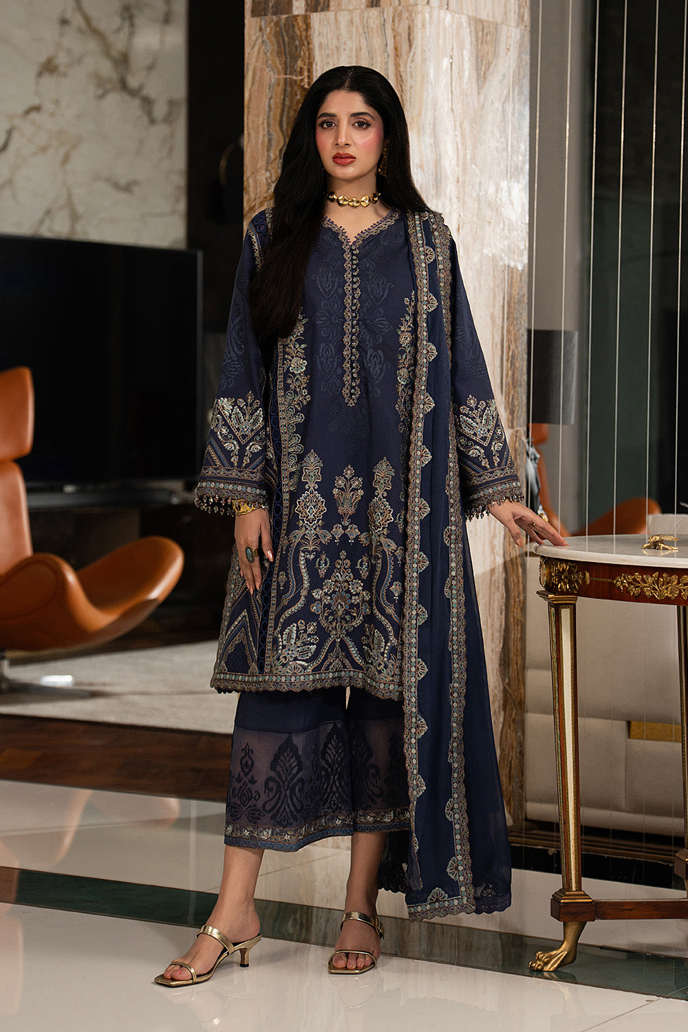 Maryum N Maria | Eid Luxury Lawn 26 | KSENYA - MSS6343 - House Of Hania
