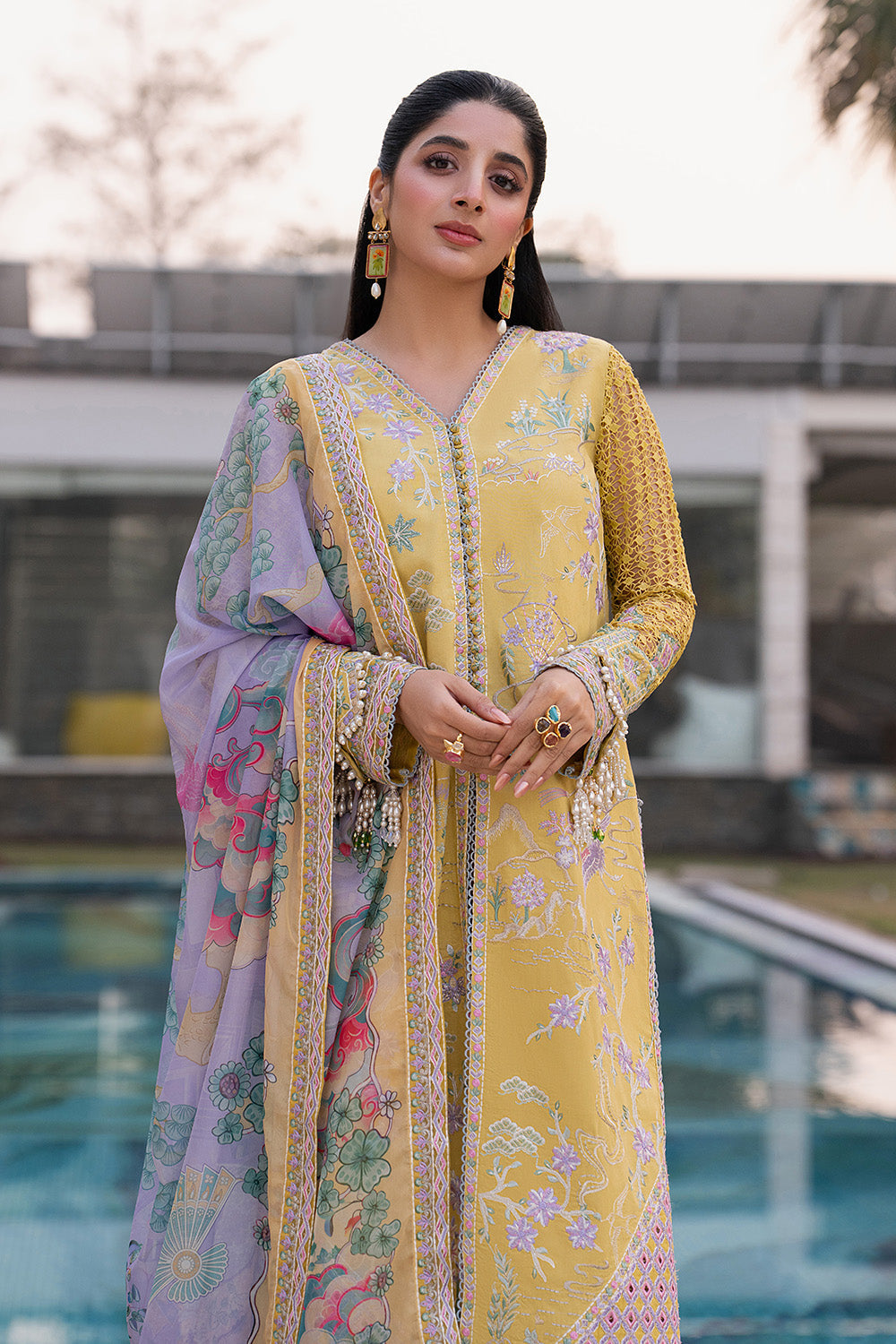 Maryum N Maria | Eid Luxury Lawn 26 | LUBCYA - MSS6338 - House Of Hania