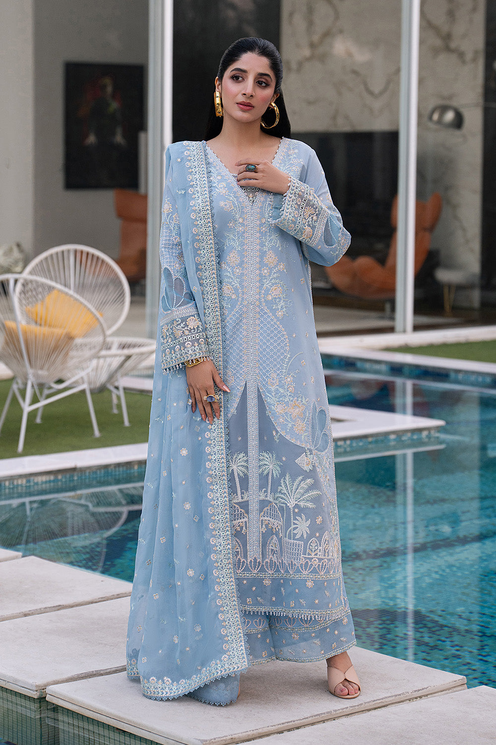 Maryum N Maria | Eid Luxury Lawn 26 | MARUSIA - MSS6341 - House Of Hania