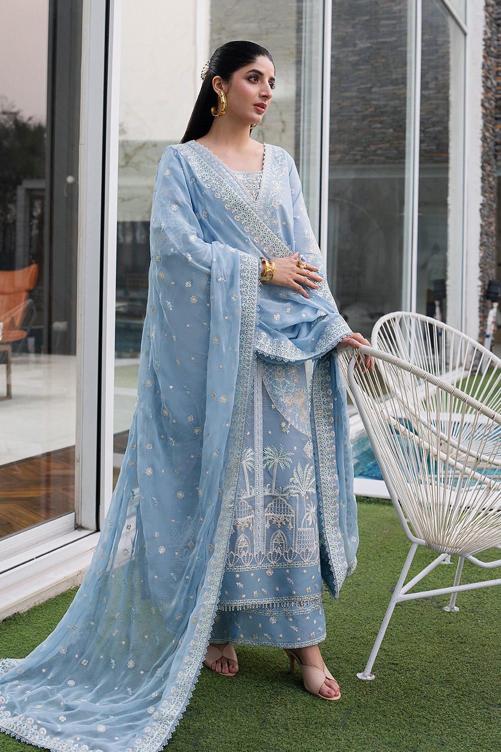 Maryum N Maria | Eid Luxury Lawn 26 | MARUSIA - MSS6341 - House Of Hania