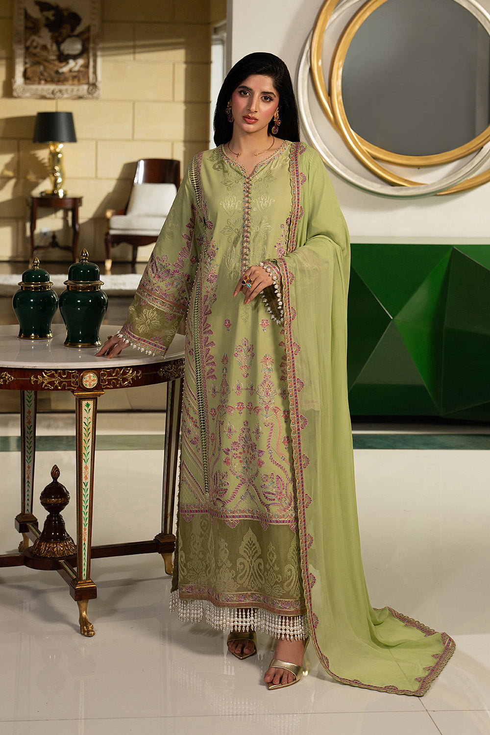 Maryum N Maria | Eid Luxury Lawn 26 | ROMANKA - MSS6342 - House Of Hania