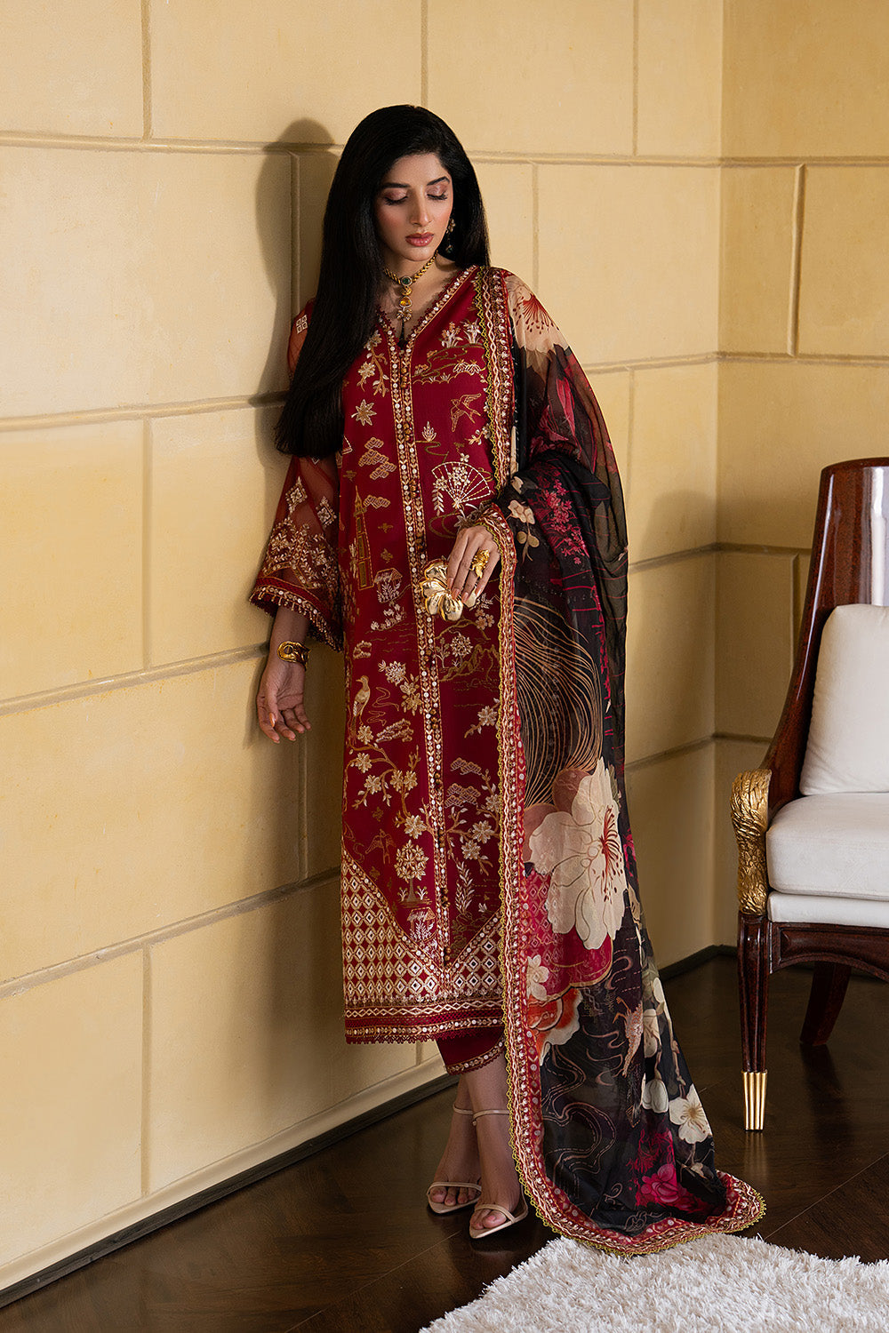 Maryum N Maria | Eid Luxury Lawn 26 | SOLOMIA - MSS6345 - House Of Hania
