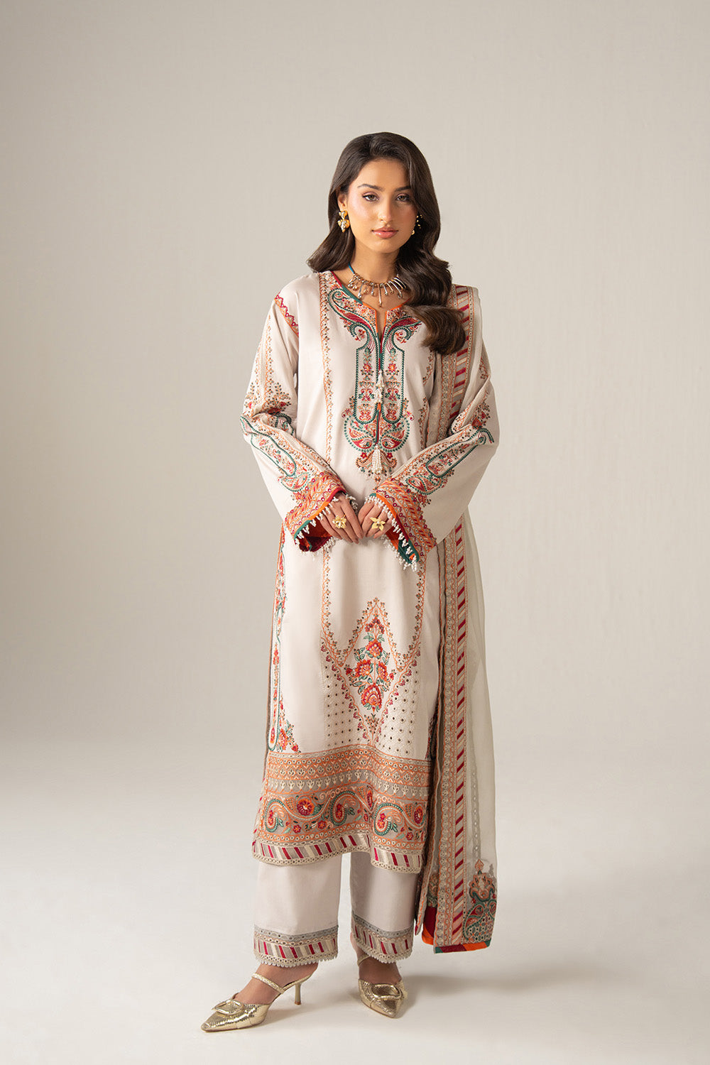 Maryum N Maria | Eid Luxury Lawn 26 | ZAHRAA - MSS6377 - House Of Hania