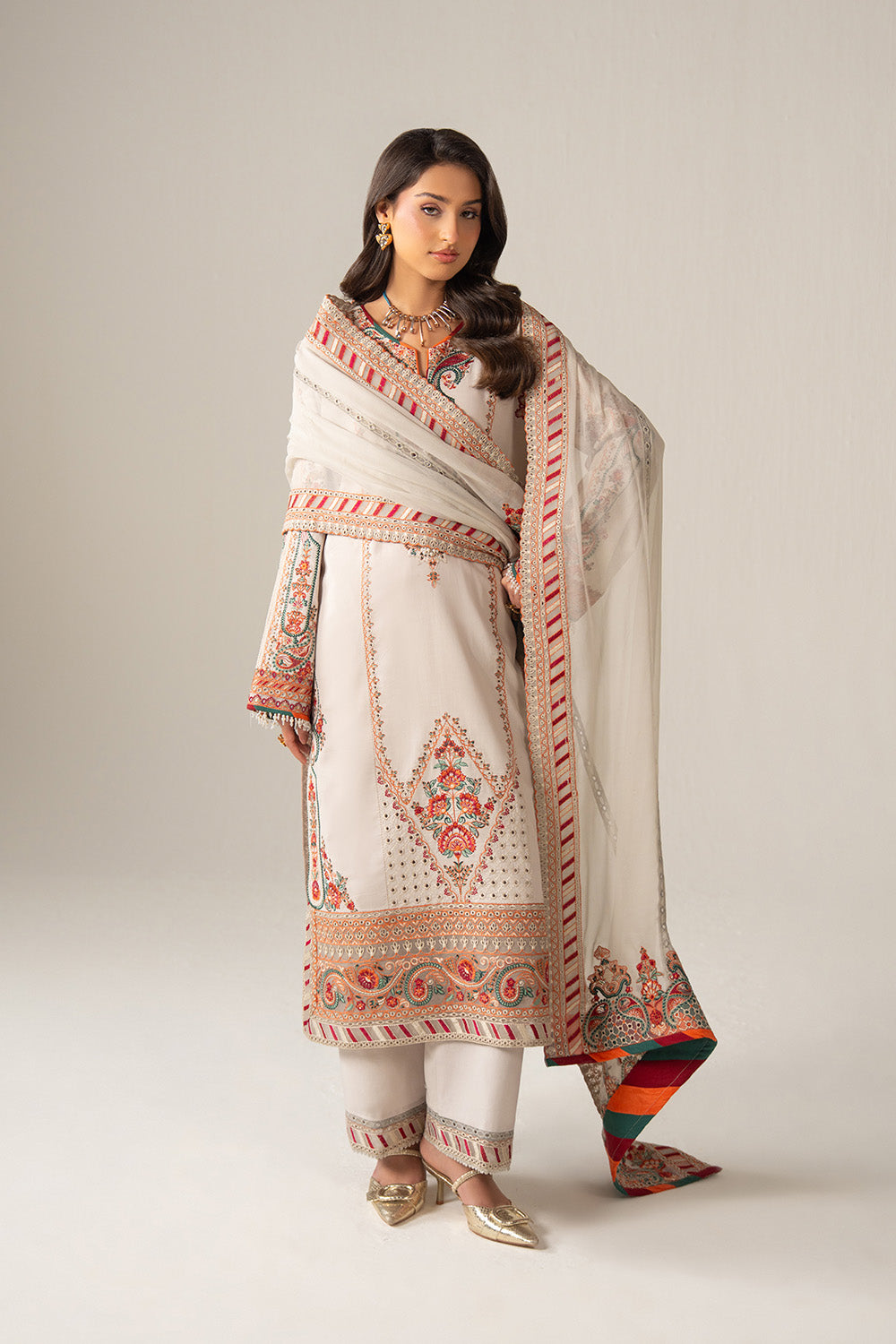 Maryum N Maria | Eid Luxury Lawn 26 | ZAHRAA - MSS6377 - House Of Hania