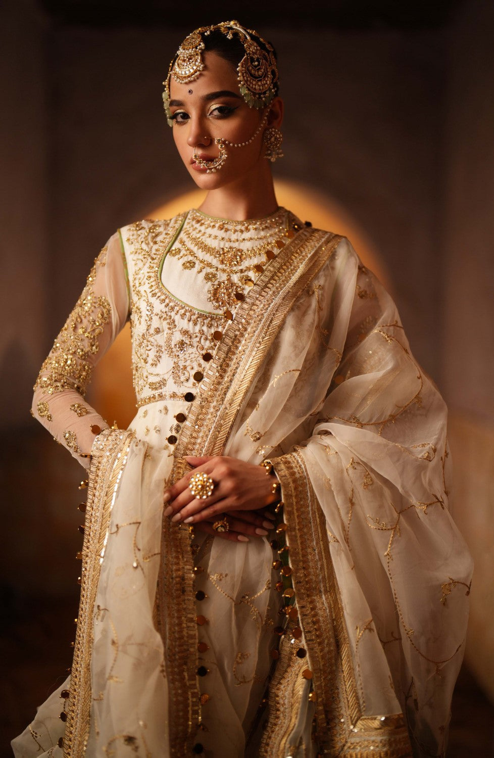 Maryum N Maria | Gul Posh Wedding Formals | Chand Bali - MS40066 - House Of Hania