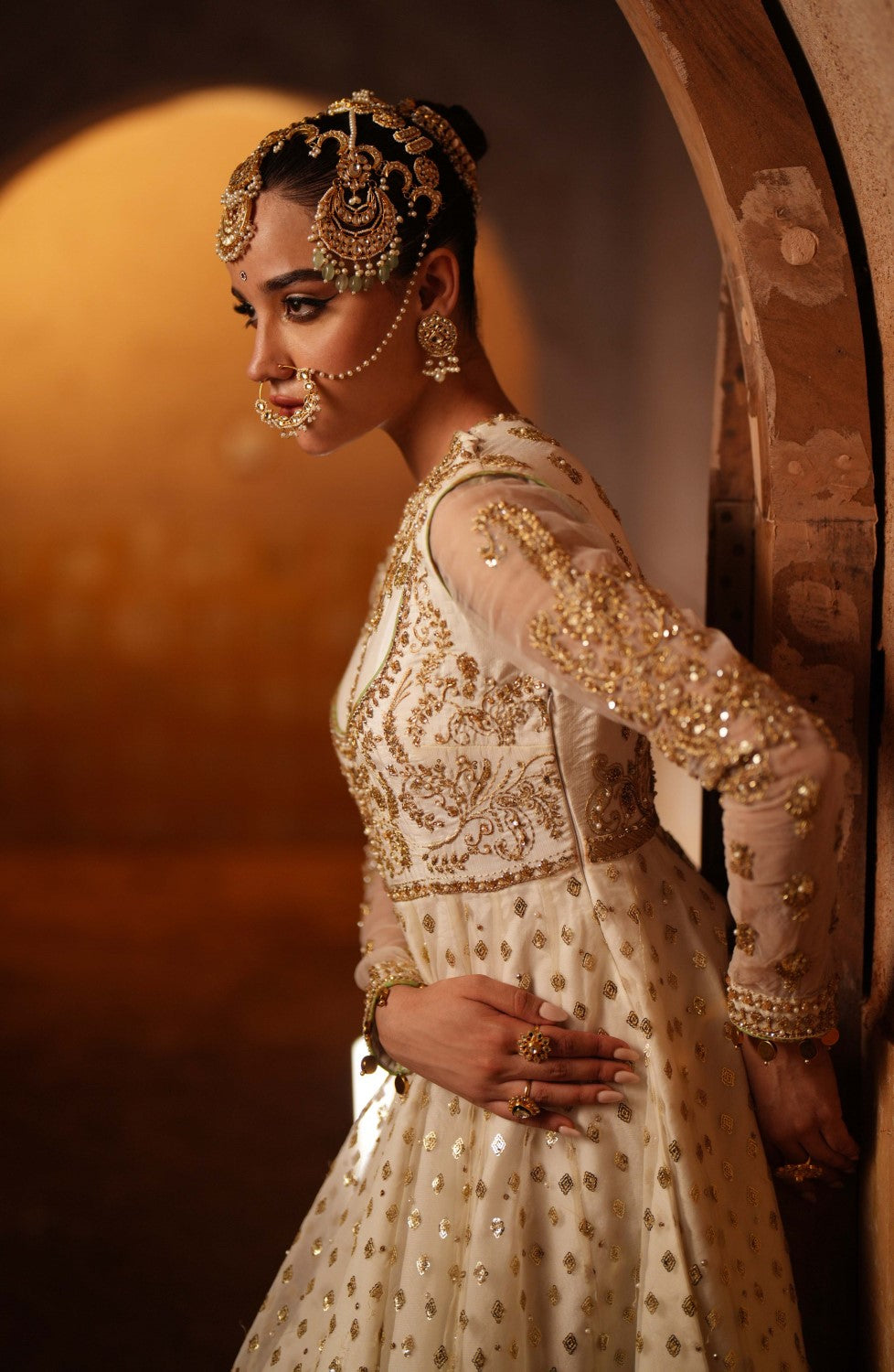 Maryum N Maria | Gul Posh Wedding Formals | Chand Bali - MS40066 - House Of Hania