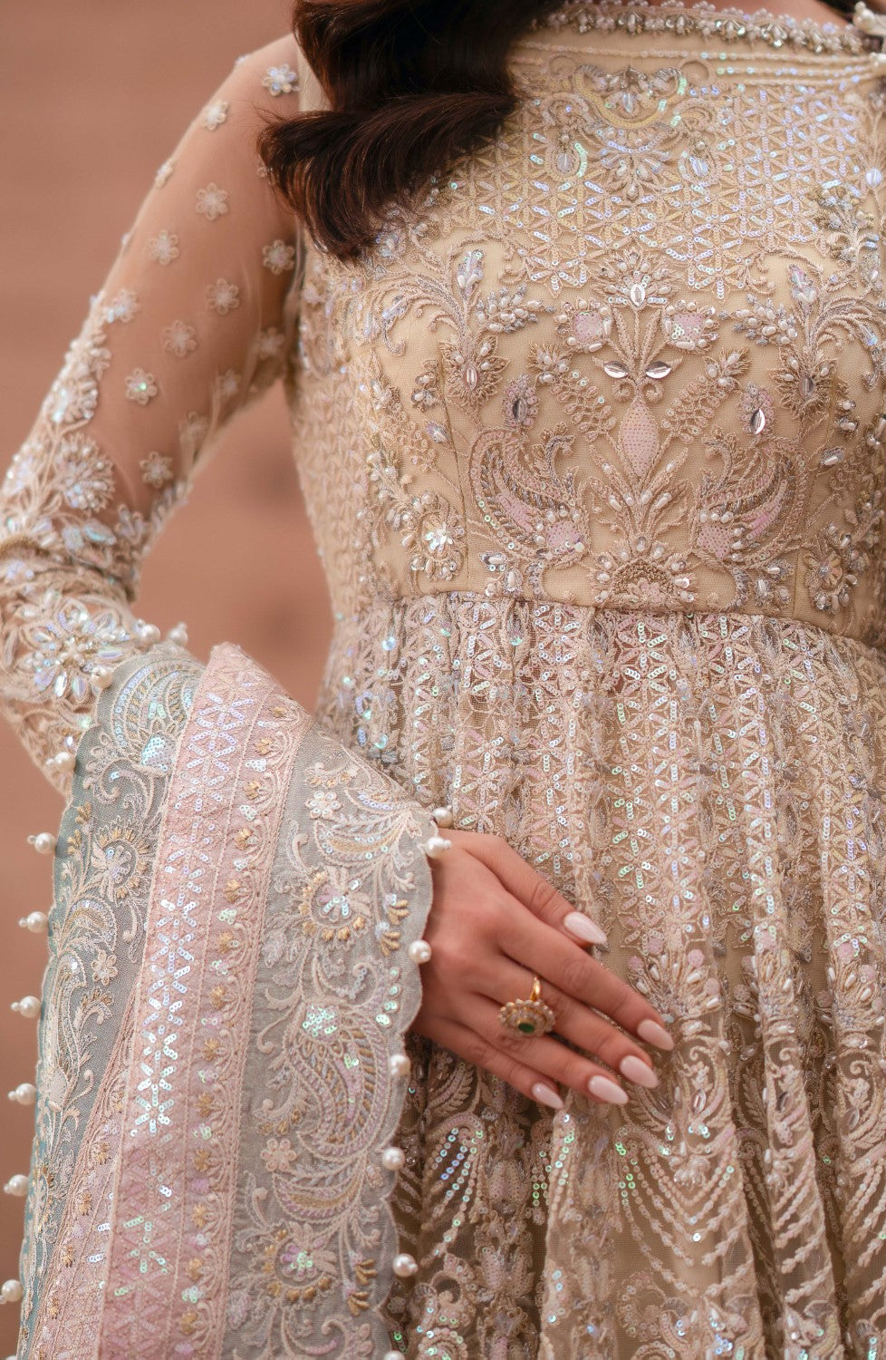 Maryum N Maria | Gul Posh Wedding Formals | ROSHANARA - MS40070 - House Of Hania