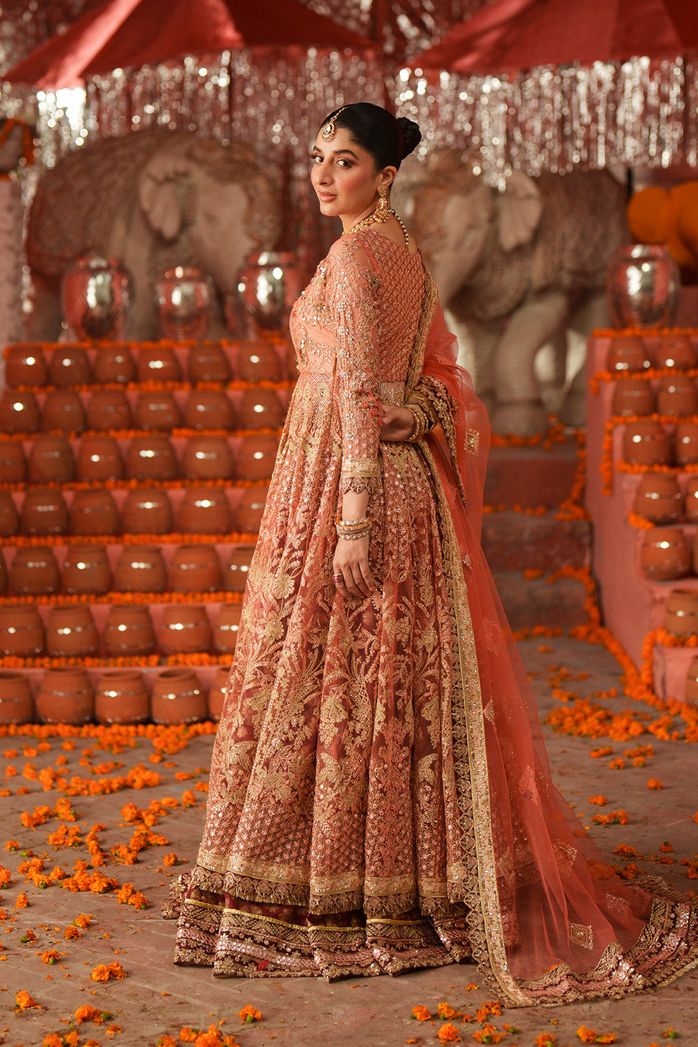 Maryum N Maria | Husn Wedding Formals | KUNDAN CORAL - MWS5638 - House Of Hania