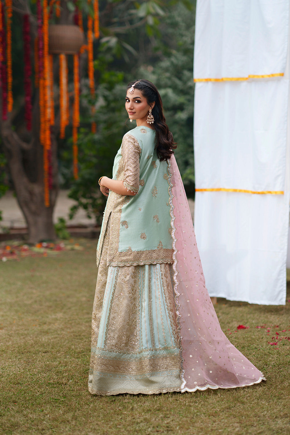 Maryum N Maria | Husn Wedding Formals | PINK PISTACHIO - MWS5640 - House Of Hania