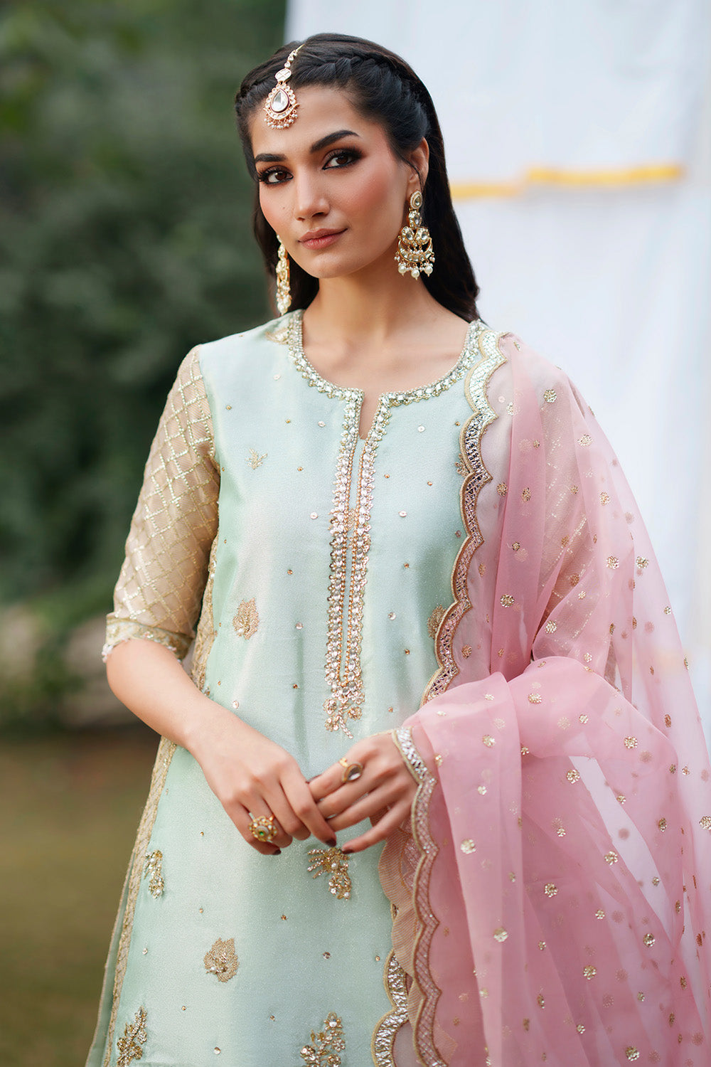 Maryum N Maria | Husn Wedding Formals | PINK PISTACHIO - MWS5640 - House Of Hania