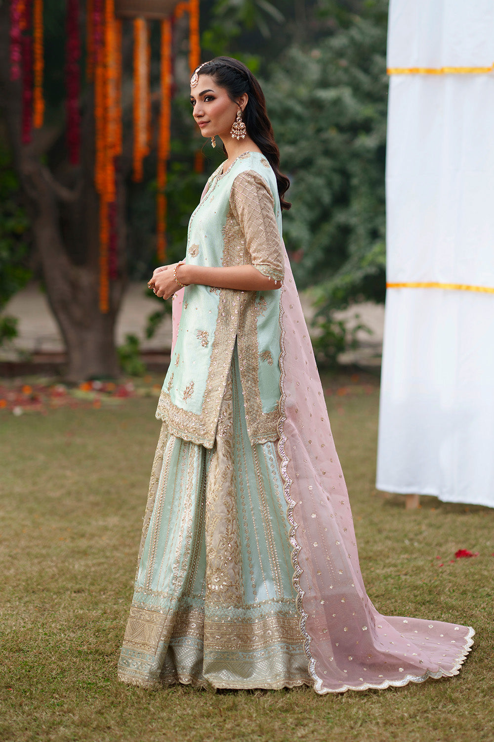 Maryum N Maria | Husn Wedding Formals | PINK PISTACHIO - MWS5640 - House Of Hania