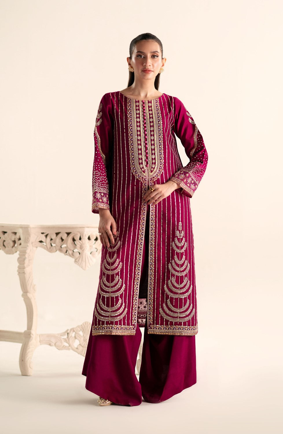 Maryum N Maria | Lagom Ready to Wear | VIOLET - MS-24214 - House Of Hania