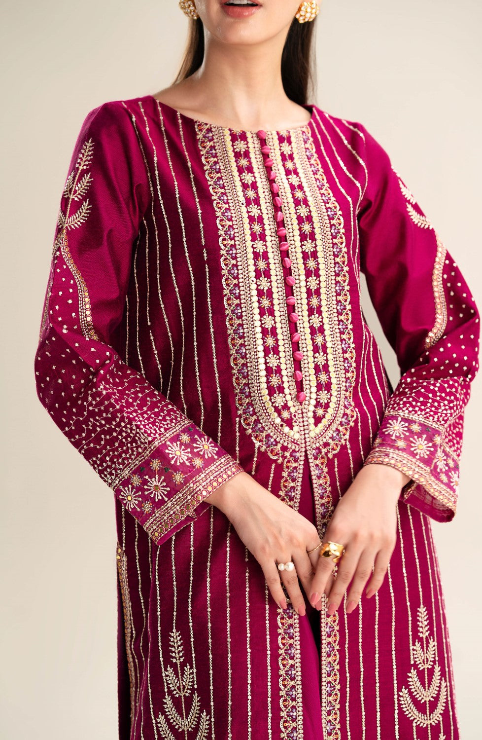 Maryum N Maria | Lagom Ready to Wear | VIOLET - MS-24214 - House Of Hania