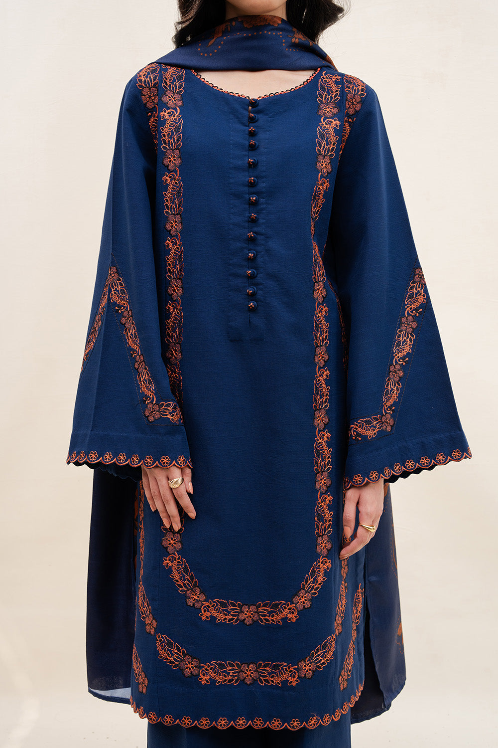 Maryum N Maria | Latte Layers Pret | ALMOND VEIL - MWS5826 - House Of Hania