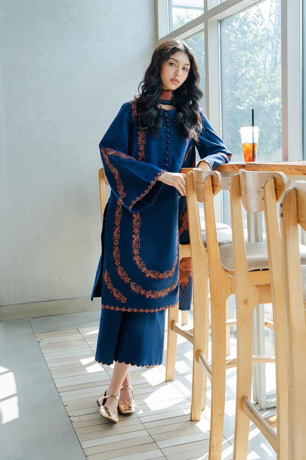 Maryum N Maria | Latte Layers Pret | ALMOND VEIL - MWS5826 - House Of Hania