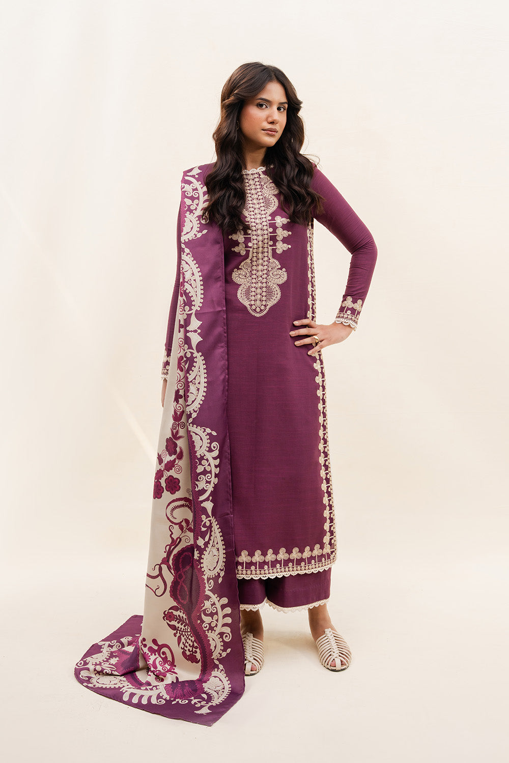 Maryum N Maria | Latte Layers Pret | CHAI CLOUD - MWS5825 - House Of Hania