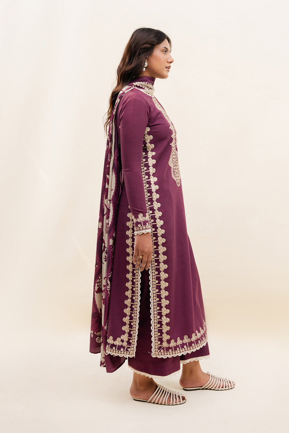Maryum N Maria | Latte Layers Pret | CHAI CLOUD - MWS5825 - House Of Hania