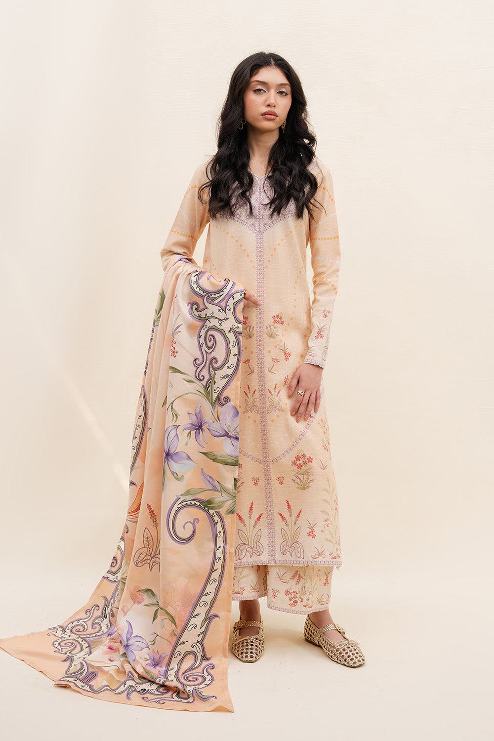 Maryum N Maria | Latte Layers Pret | SILKEN STEAM - MWS5829 - House Of Hania