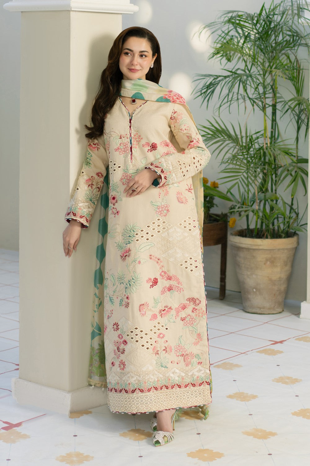 Maryum N Maria | Luxury Lawn 25 | AEISHA - MS50109 - House Of Hania