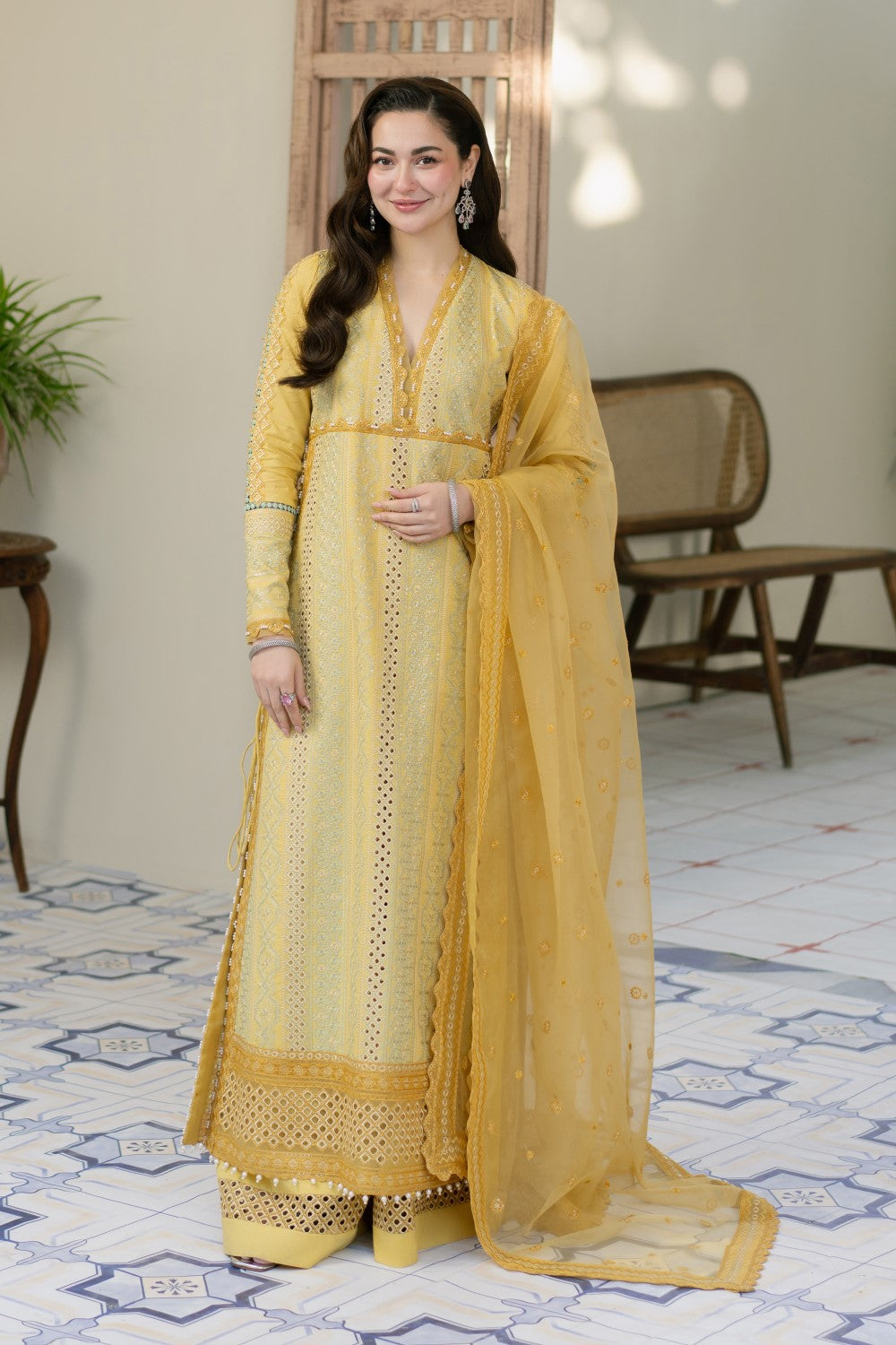 Maryum N Maria | Luxury Lawn 25 | AERIN - MS50111 - House Of Hania