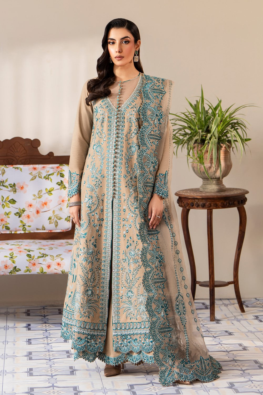 Maryum N Maria | Luxury Lawn 25 | ASHYA - MS50119 - House Of Hania
