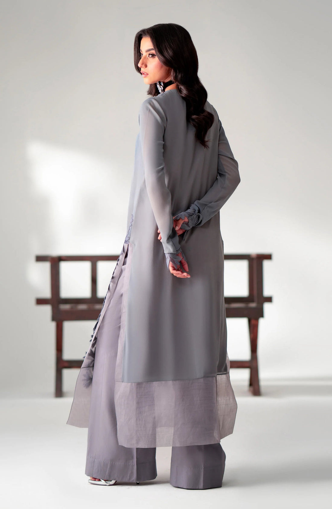 Maryum N Maria | Luxury Pret 24 | MS-24206 - GREY - ALIZÉE - House Of Hania