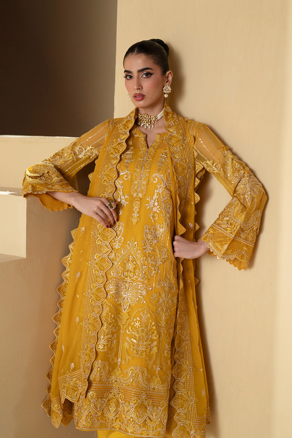 Maryum N Maria | Luxury Stitched | 3 Piece Embroiderd Chiffon ANIPPE - FSU5660 - House Of Hania