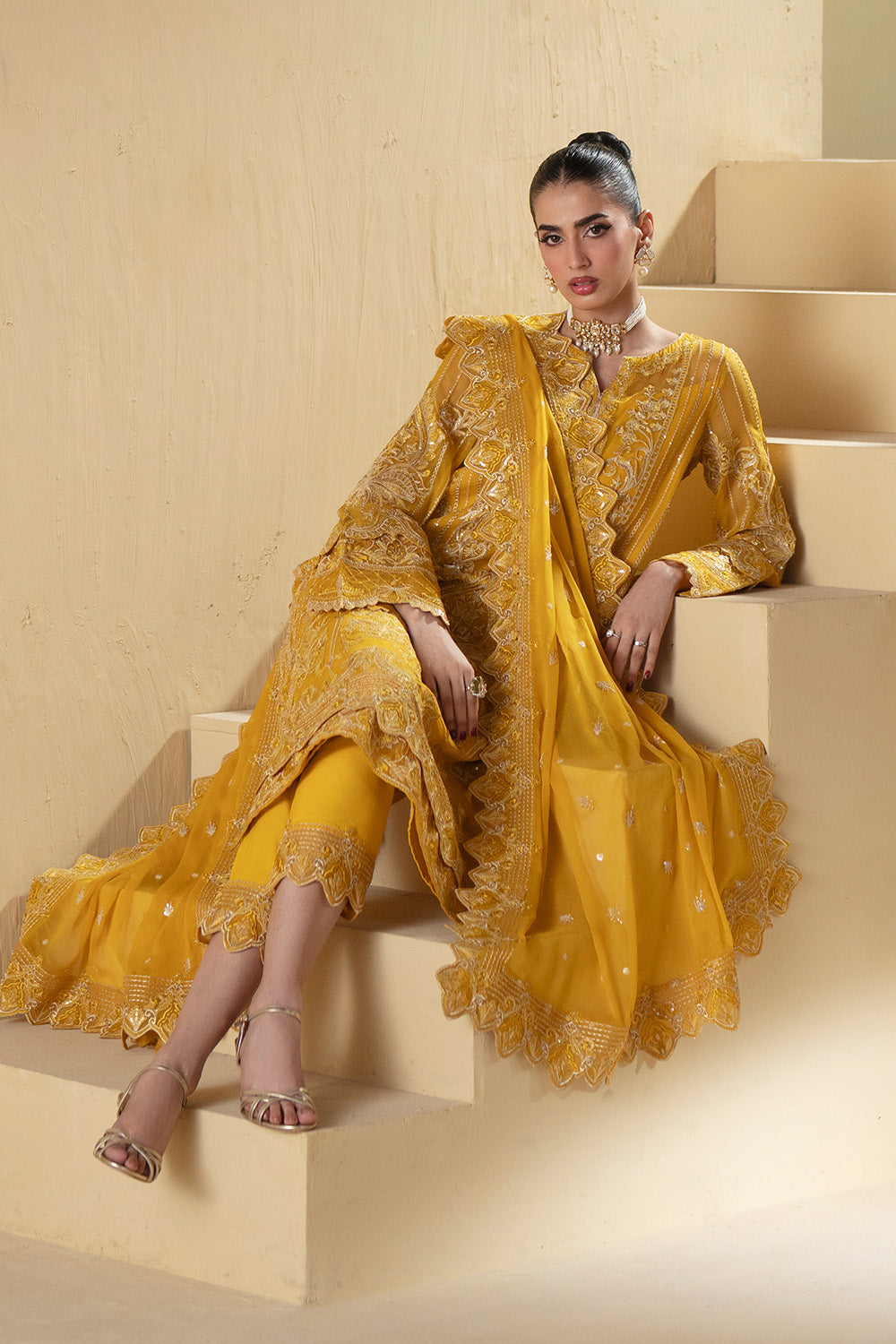 Maryum N Maria | Luxury Stitched | 3 Piece Embroiderd Chiffon ANIPPE - FSU5660 - House Of Hania