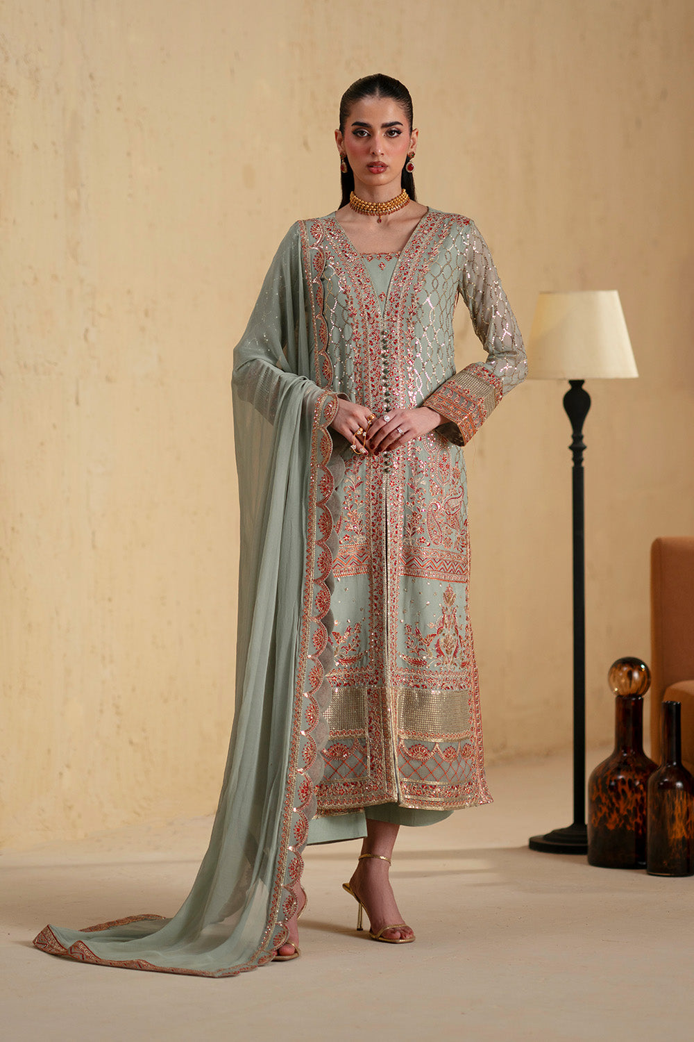 Maryum N Maria | Luxury Stitched | 3 Piece Embroiderd Chiffon BASTET - FSU5668 - House Of Hania
