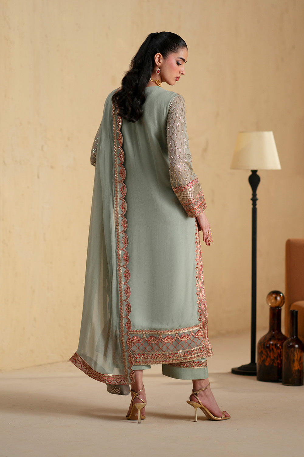 Maryum N Maria | Luxury Stitched | 3 Piece Embroiderd Chiffon BASTET - FSU5668 - House Of Hania